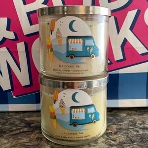 Bath & body Works 3- wick candles ice cream bar